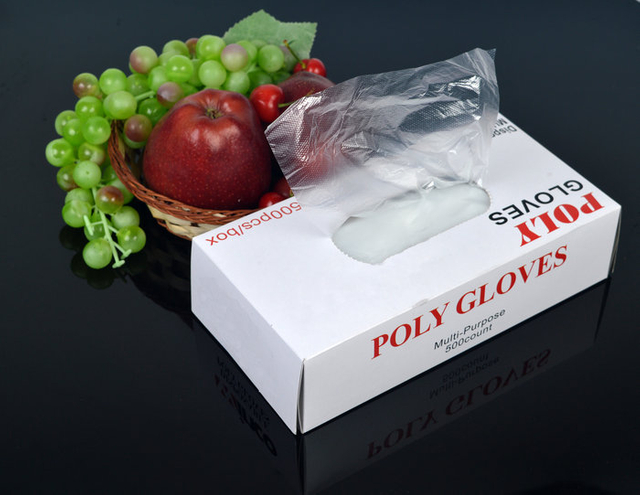 청소 500 pcs PE 일회용 장갑